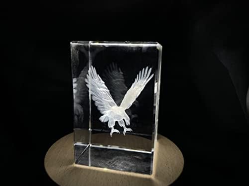 Američki orao 3D ugravirani kristalni kolekcionarski izbjegavanje
