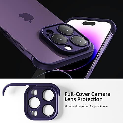 Hoerry za iPhone 14 pro max zaštitni kofer za zaštitu kamere, ultra tanak lagani branik / bezbojni vitki
