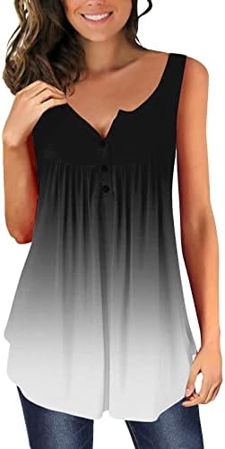 Bluze veće veličine za žene bez rukava ovratnik Tee Tie-obojeni radni vrhovi veće veličine za žene Dressy