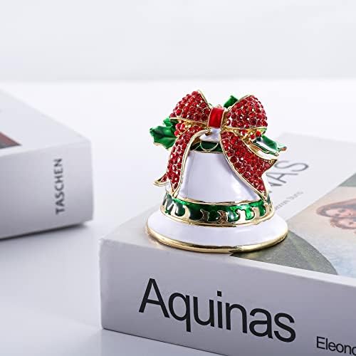 Ingbear Bijele božićne zvone figurine šarkene kutije za šarke, jedinstveni poklon za majčin dan, ručno pozlaćena