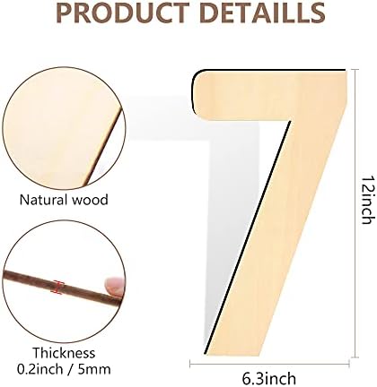 12 inča nedovršene prazne drvene kriške broja 7 za drvene natpisne ploče, DIY zanatske projekte,Kućni znak