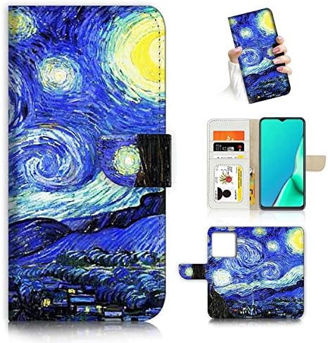 za iPhone 14 Pro Max, dizajniran poklopac futrole za telefon sa preklopnim novčanikom, A0066 Van Gogh Zvjezdana