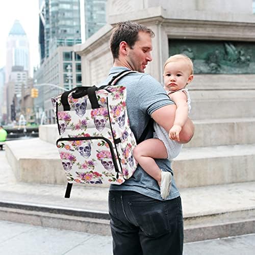 Ljudske lubanje cvijeće ruksak ruksaka ruksaka za bebe dječaka ruksaka ruksak za djecu za djecu Travel ruksak