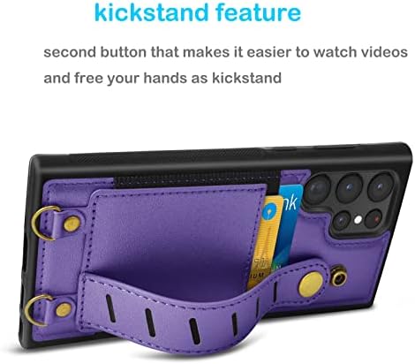 Tekcoo novčanik slučaj za Galaxy S22 Ultra 5G, PU Koža ručni držač kartica Slot nošenje [odvojivi Crossbody