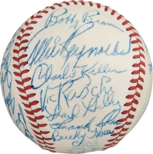 Prekrasna ekipa 1948 NY Yankees potpisala je američku ligu Baseball Joe Dimaggio PSA - autogramirani bejzbol