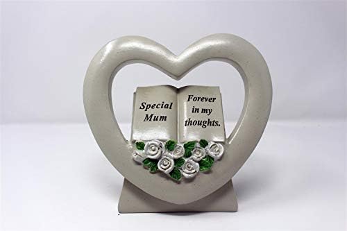 Thorness Heart Shaped Free Standing Special Mama Memorial Verse Roses