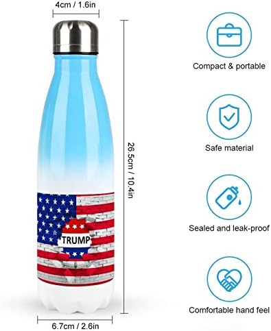 Američka državna zastava i Trump 17oz Sportska boca za vodu od nehrđajućeg čelika vakuum izolirana cola