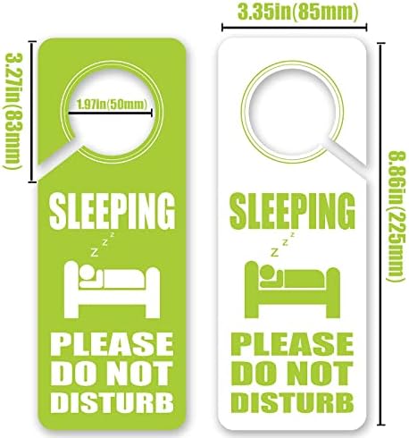 Spavanje ne uznemiravaju vrata za vješalica za vrata zelena 3,35 x 8,86 -Dobble boid 2 paket za kuću uredsku spavaću sobu