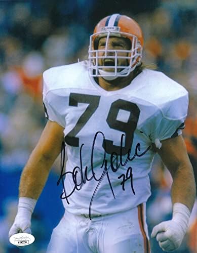 Bob Golić autogramirani 8x10 photo Cleveland Browns JSA - AUTOGREMENT NFL fotografije