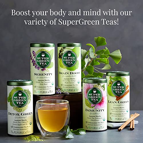 Republika čaj mozak Boost Supergreen zeleni čaj, Ginko Biloba, i Matcha čaj mješavina