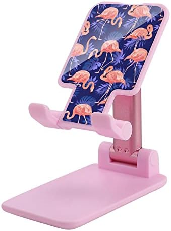 Flamingo ptica i tropsko listovi sklopivi držač za stolni telefon Portable Podesivi postolje za putni stol