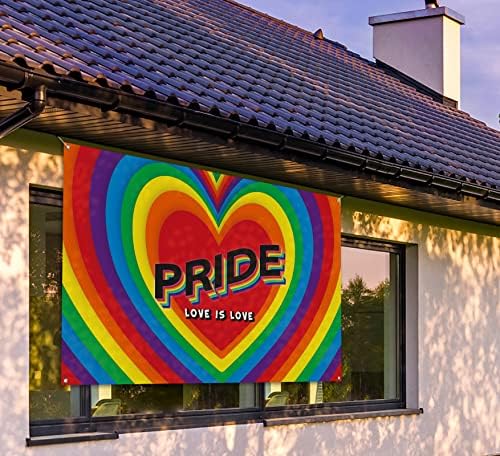 Sunwer Pride mjesec Photo Booth pozadina Ljubav Je Ljubav juni LGBT Party Decor Rainbow Love Heart Unutarnji