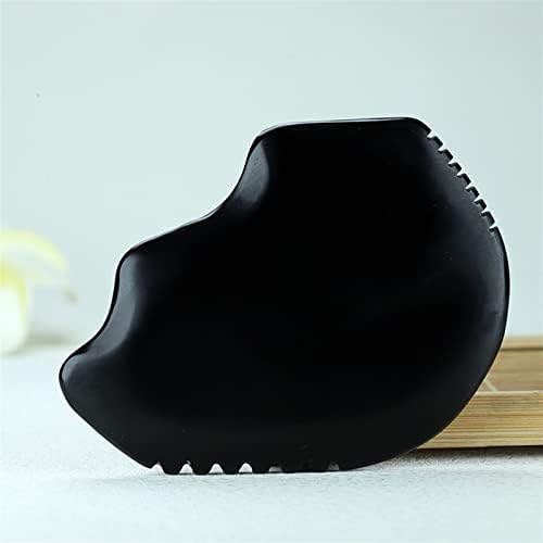QISUO Black Bian Stone Gouache prirodni kamen Guasha ploča za struganje tijela za oči masaža akupunkturna