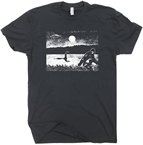 Kriptozoologija Funny Bigfoot Shirt Cool Loch Ness Monster Tshirts za muškarce žene Kid Nessie UFO grafički