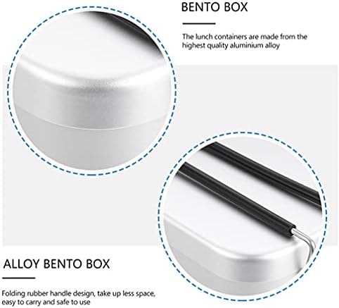 Hemoton kontejneri za hranu Bento kutija za kampovanje komplet posuđa za kampovanje 3kom lonci Pan čajnik