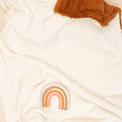 Luksuzna mukovanje minky baby pokrivač super mekani dvostruki sloj vezeni krzna rasadenica pokrivač novorođenče