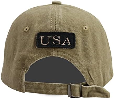Bejzbol kapa američke zastave, podesivi vez oprani Vintage pamučni traper uznemireni šešir za žene i muškarce