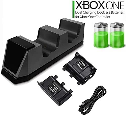 Punjiva baterija za Nenmon kontroler za Xbox One Xbox One X Xbox One S, 2 kom baterije, Crna