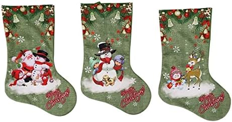 Deflab Socks Big Green Božićne čarape poklon torbe, dječje čarape, božićne ukrase, poklon torbe, božićne