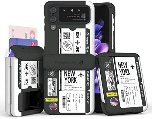 VVUPIC za Galaxy Z Flip 4 Case Cover 2-Slot kartica Slim teško robustan šarke zaštitni oklop-s dizajn grafički
