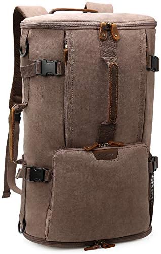 G-FAVOR 40L putni ruksak, Vintage platneni ruksak konvertibilna torba za nošenje ruksak za nošenje za laptop
