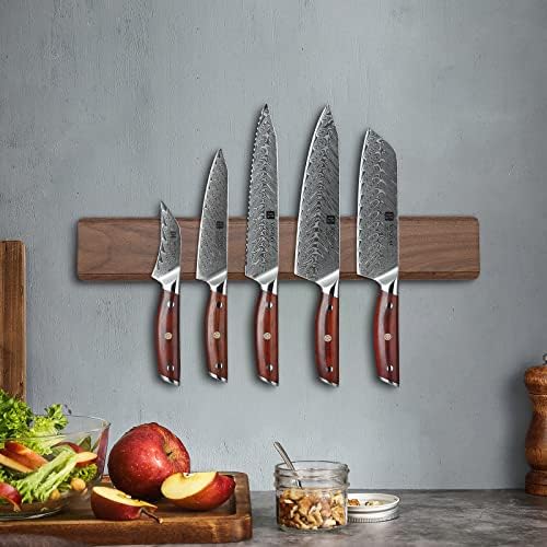 Xinzuo Chef nož set od Damaskus 6pcs kuhinjski set noža, Chef Santoku Hleb komunalni nož Super Damask čelični