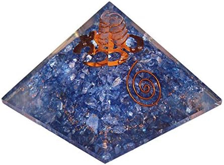 Prirodni kristalno plavi agat orgone piramide Reiki Izlečenje EMF zaštita energije generator Crystal orgonita