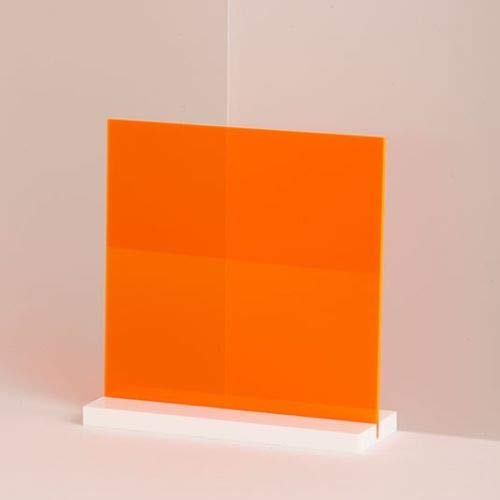 1/8 narandžasti Neonski fluorescentni akrilni pleksiglas 12 x12 liveni 3mm debljine nominalne veličine AZM