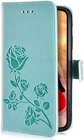 IKASEFU kompatibilan sa Huawei Honor 6X Case Emboss Rose Floral Slim Pu kožna traka za novčanik Slotovi