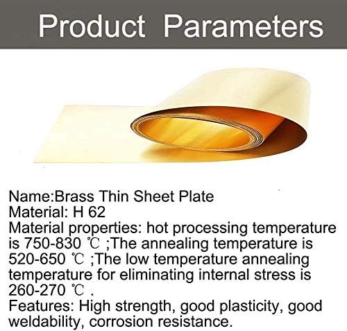 AMDHZ čisti bakarni lim folija Mesingana folija Lim traka Bakarni pojas koža bakar metalni rad 0.2 mm, 0.