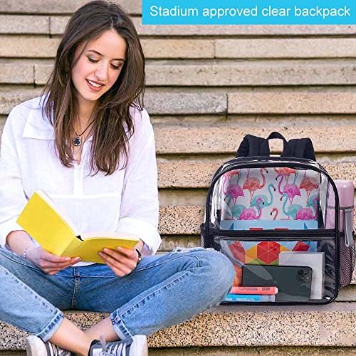 Wzlvo Clear ruksak 12x12x6 odobren za stadion, mala prozirna torba za knjige za teške uslove rada, vidi