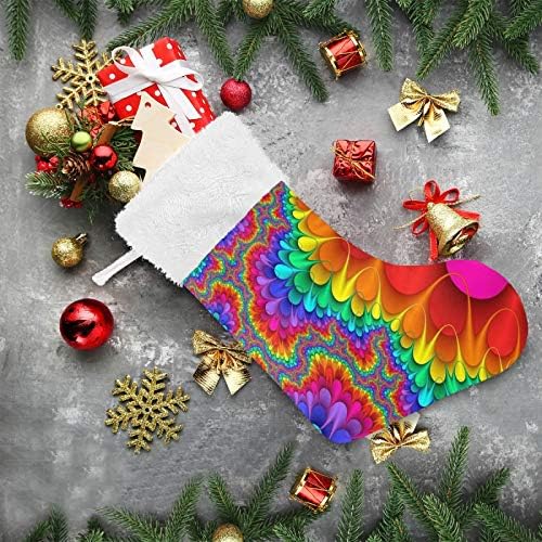 Alaza Božićne čarape Šarene jedinstvena kravata Umjetnost Meet Rainbow Cvjetni klasik Personalizirani Veliki