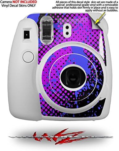 Wraptorskinz Skin decal Wrap kompatibilan sa Fujifilm Mini 8 kamerom poluton Splatter Blue Hot Pink