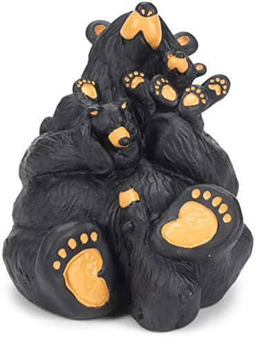 Demdaco Početna opet crna medvjed 4 x 4 ručno livena figurska skulptura