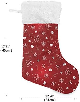 Alaza Božićne čarape Božićne klasične personalizirane velike ukrase o čarapa za obiteljski odmor sezona