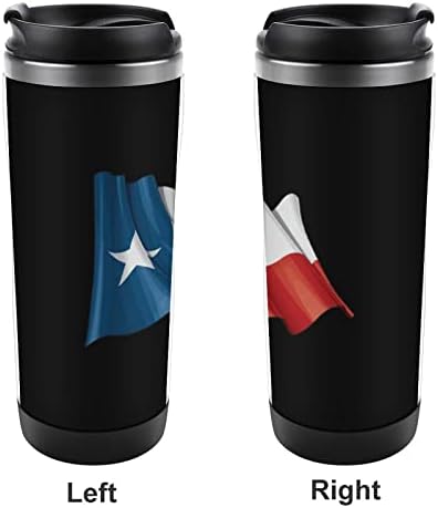 Teksas mahanje zastave Travel krigle kafe sa izoliranim čašama od nehrđajućeg čelika dvostruka zidna voda