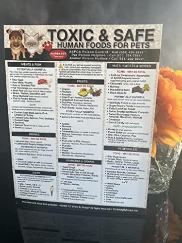 TLC Safety by Design Premium 8.5 x 11 toksična štetna i sigurna hrana za kućne ljubimce sigurnosni Magnet