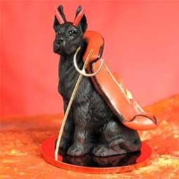 Koncepti razgovora Great Dane Little Devil Dog Figurica - crna