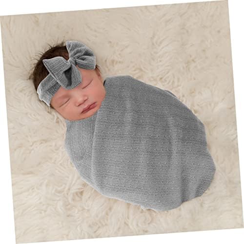 Toyandona 5 setovi novorođenčad omotač za bebe protiv startle Bow odijelo sivi poliester