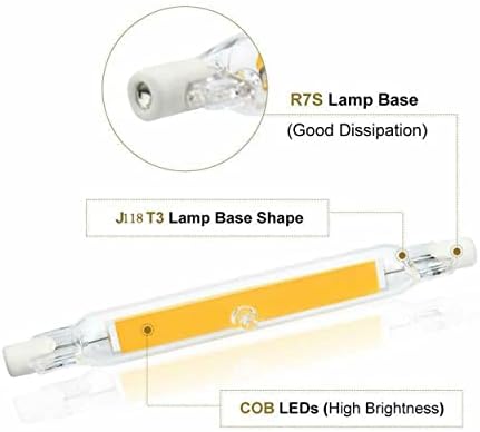 Edearkar R7S 118MM LED sijalica 15w J tip T3 dvostrano LED zatamnjeno COB reflektorsko svjetlo, 118mm J-tip