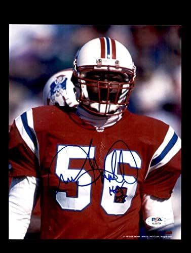 Andre Tippett PSA DNK potpisao je 8x10 fotografski fotografski patrioti - autogramirane NFL fotografije