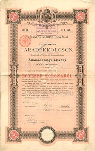 Kraljevska Mađarska veza od 1897 . godine-razne denominacije