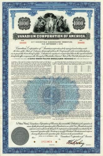 Američka korporacija Vanadium-1.000 dolara