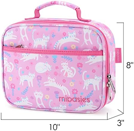 Mibasies Cat izolovana torba za ručak i ruksak za djevojčice