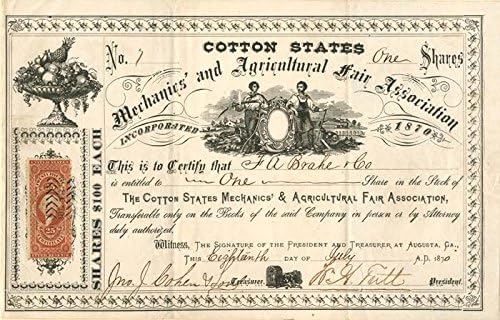 Udruženje mehaničara i Poljoprivrednog sajma - Stock Certificate
