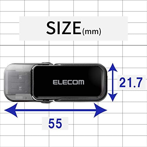 ELECOM MF-FCU3016GBK USB memorija, 16 GB, USB 3.0, 3.1, bez kapaciteta gubitaka, crna