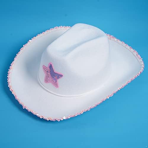 Iiniim šljokice Star Deluxe kaubojski šešir sa širokim obodom fensi haljina karnevalski šešir za zabavu