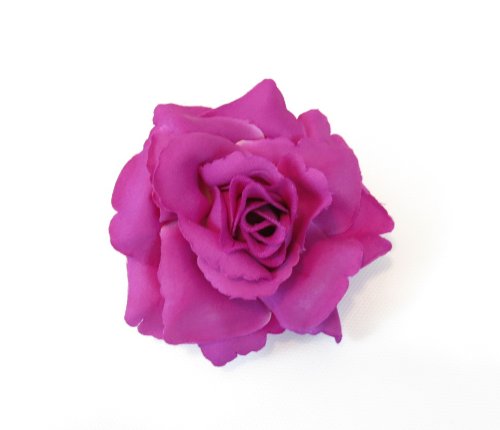 Svilena ruža cvijeta za kosu mladenke vjenčanje 3,75 inča.