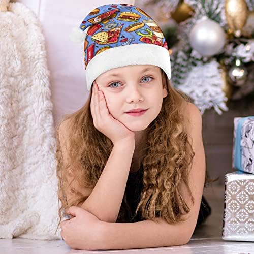 Nudquio Američki brze hrane Božić kape Santa šešir za Božić odmor porodice štampane