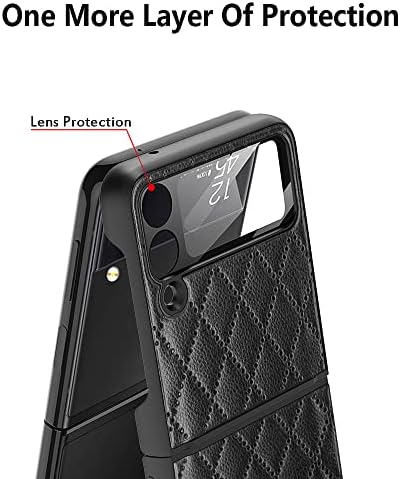 SHIEID Galaxy Z Flip 4 Case koža, Galaxy Flip 4 Case koža zaštitni poklopac, Ultra-tanka, Shockproof kompatibilan sa Samsung Galaxy Z Flip 4 5G, ljubičasta